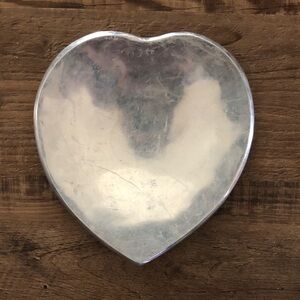 Silver Heart-Shaped Tray